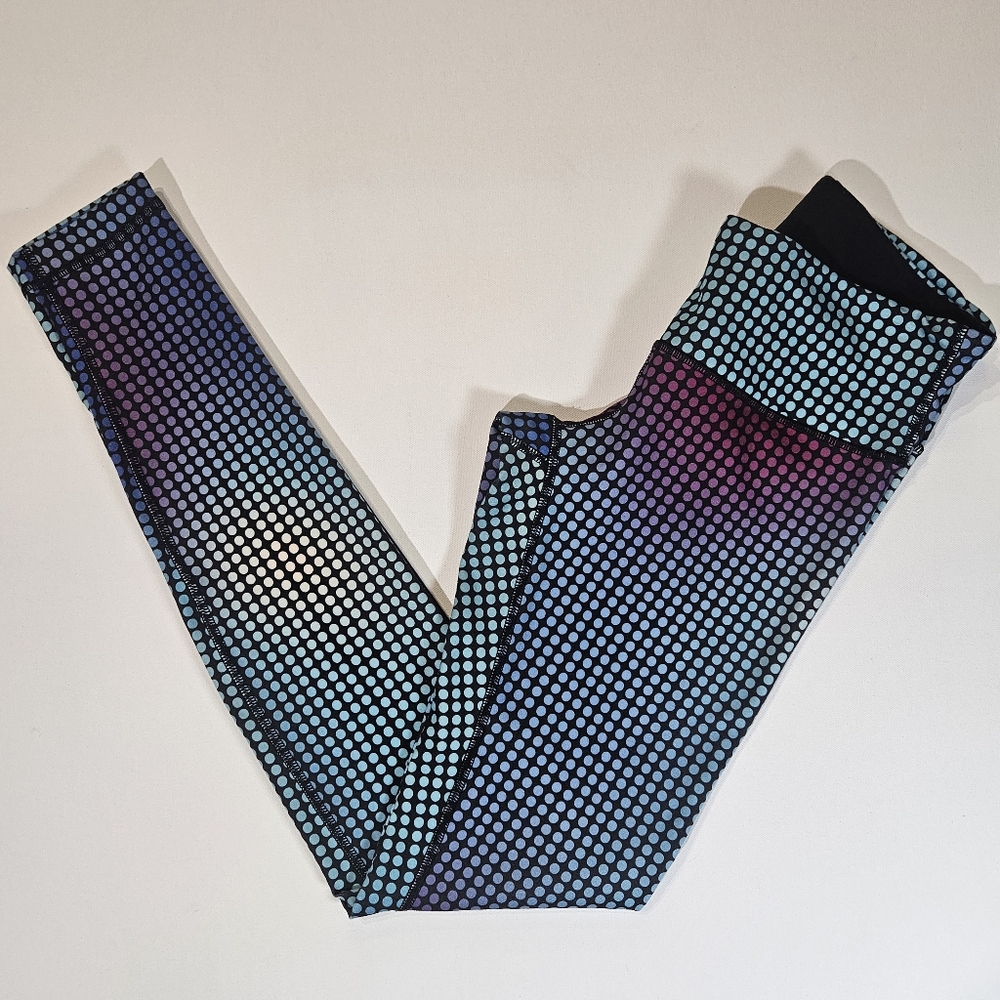 Lululemon Leggings Womens Size 6 Disco Ball Pattern Low Rise Athletic Yoga Pants